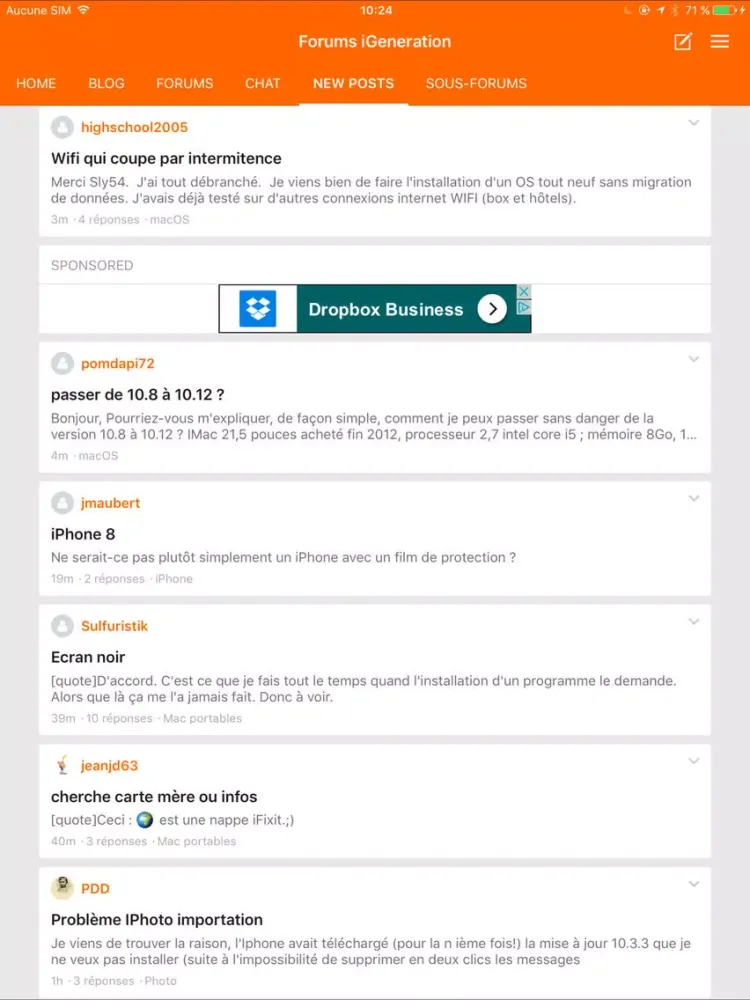 Forums iGeneration iPad  스크린샷